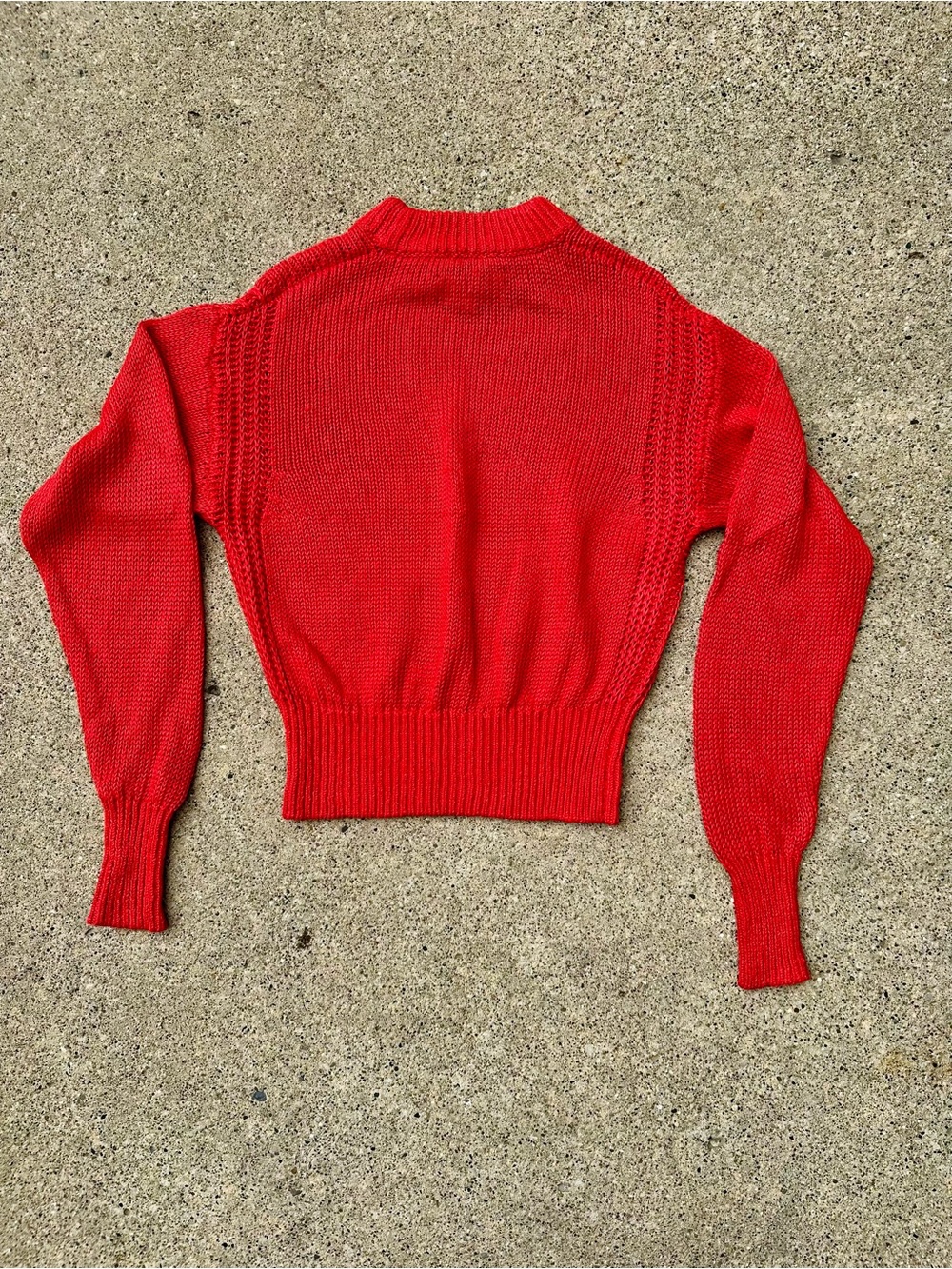 NWOT 100% Linen APIECE APART Helmi Crewneck Knit Coral Red Sweater, Small - Picture 3 of 16